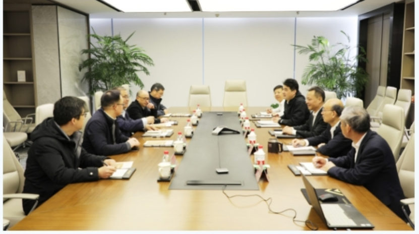 长沙矿冶研究院党委委员、财务总监张玉强一行到金谷集团交流洽谈